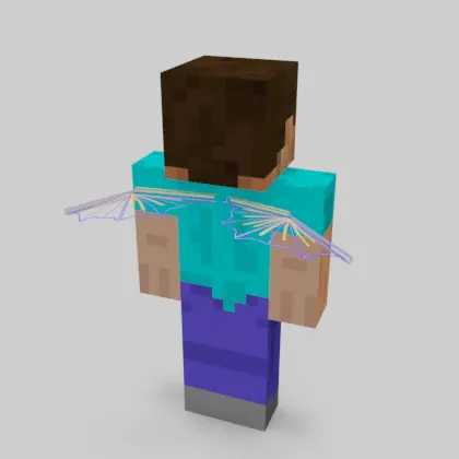 Blue and Yellow Neon Wings