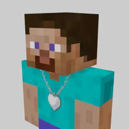 Solid Heart Necklace (Silver)