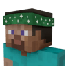 Pixelated Green Bandanna