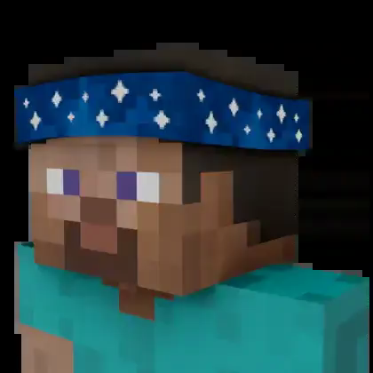 Pixelated Blue Bandanna