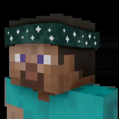 Pixelated Teal Bandanna