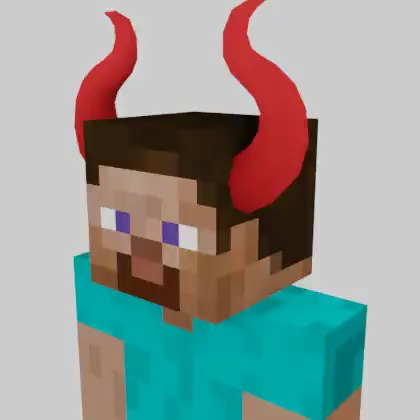 Curved Horns (Red)