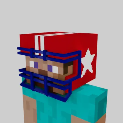 Red Football Helmet
