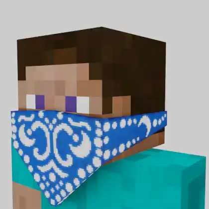 Blue Face Bandanna