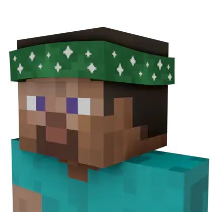 Pixelated Green Bandanna
