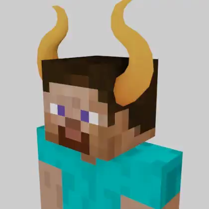 Curved Horns (Orange)