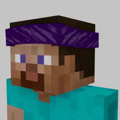 Purple Striped Bandanna